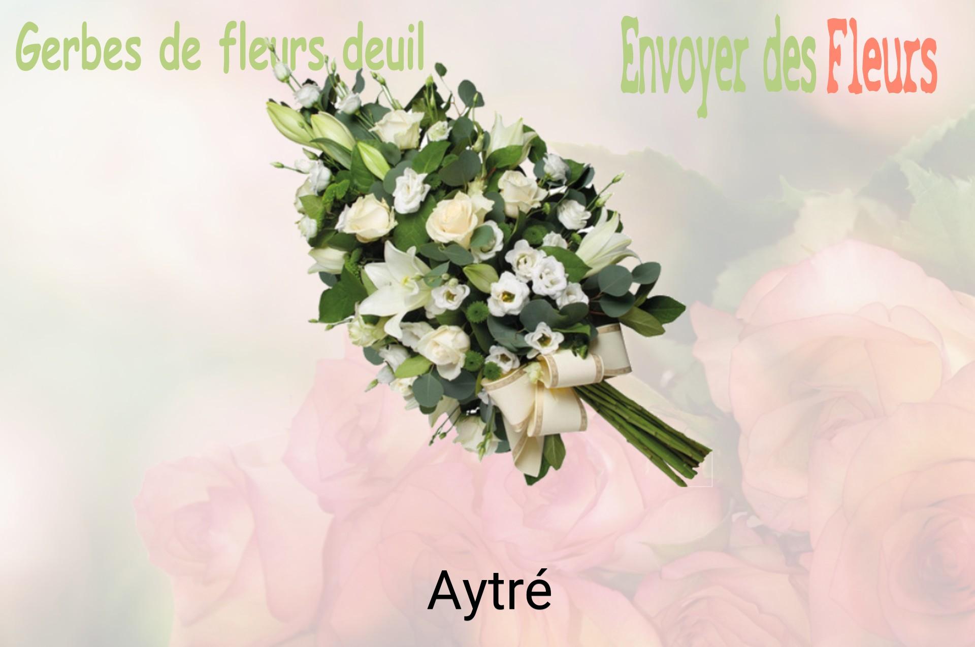 Gerbe de fleurs de deuil livrée à Aytré
